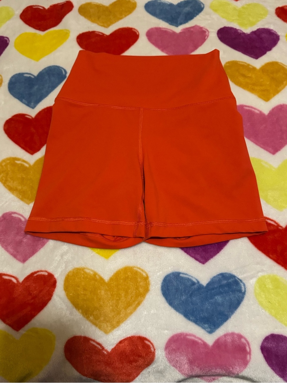 Yogalicious Bright Orange High-Waist Bike Shorts